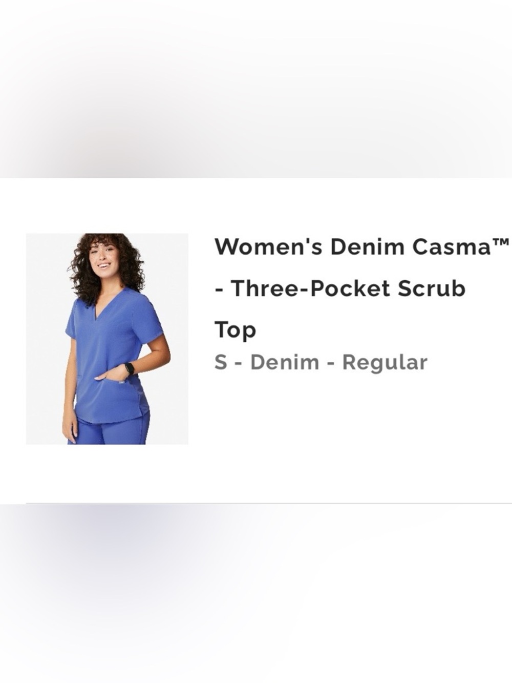 Figs Women's Short Sleeve Scrub Top - Denim Blue